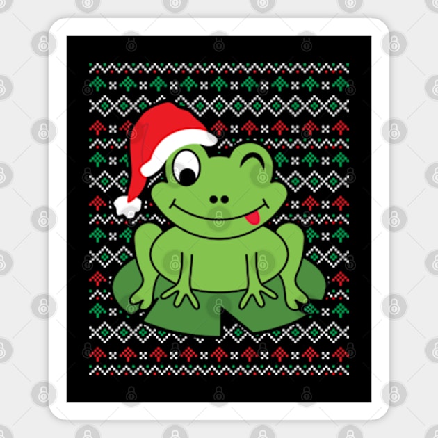 Frog Ugly Christmas Sweaters Shirt Magnet by JaiStore